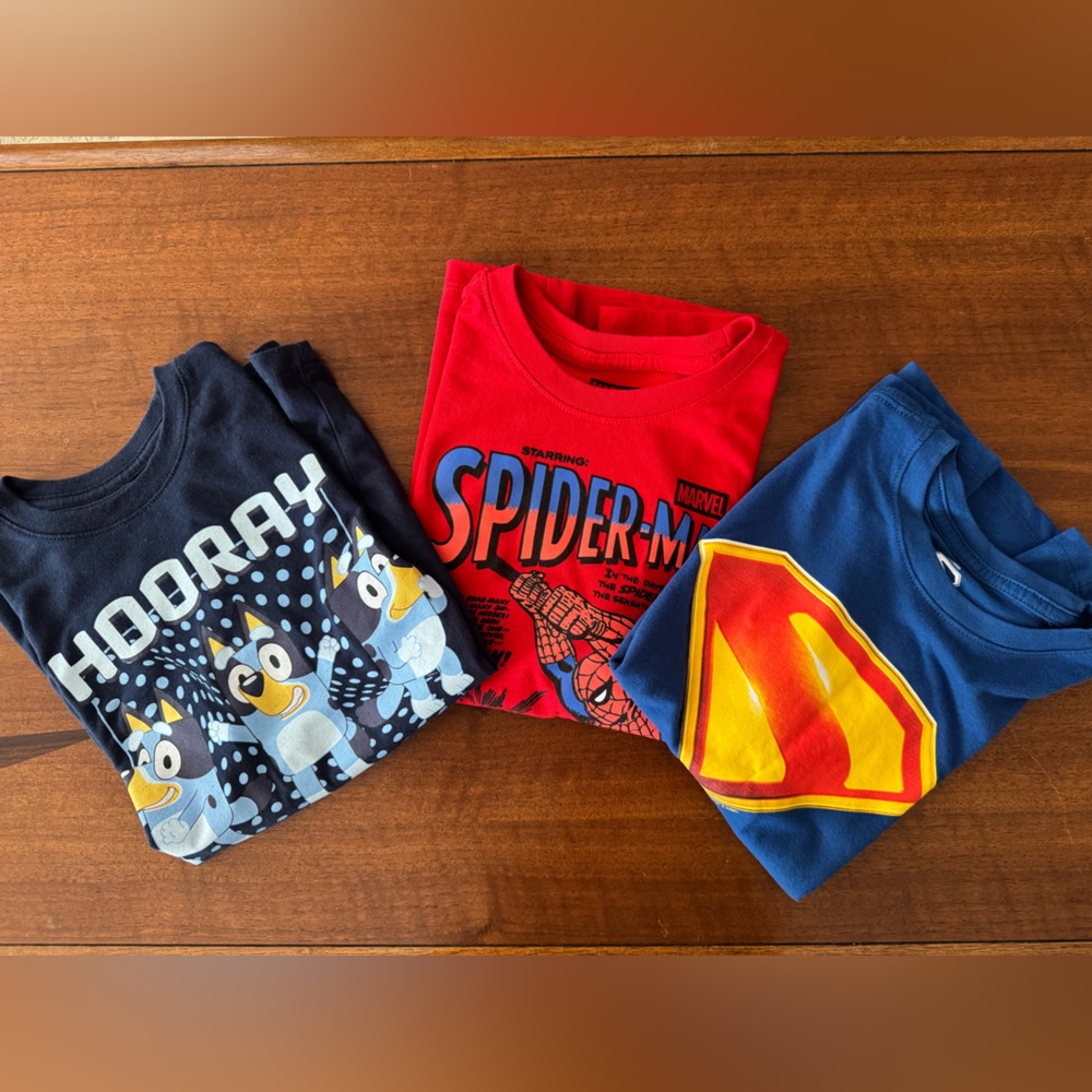 Superhero and Cartoon Character Kids T-Shirts